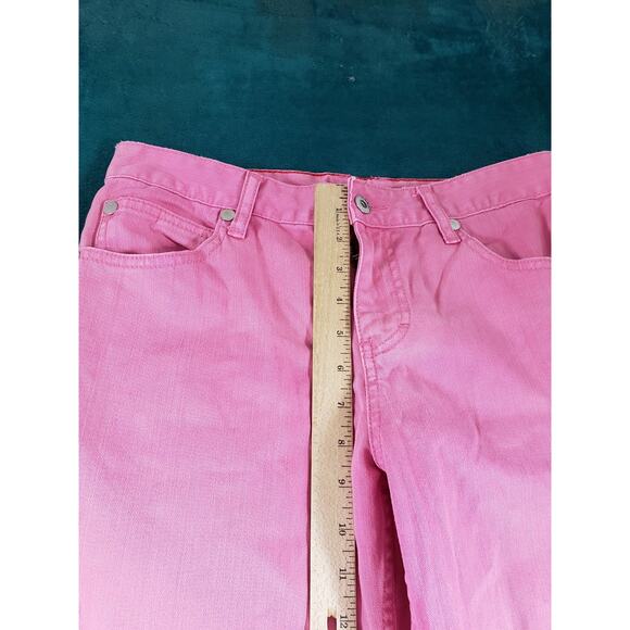 Tommy Hilfiger Jeans Size 6 Womens Pink Pants Stretch Mid Rise Hipster Bootcut - Picture 7 of 13